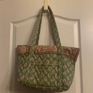 Vera Bradley green and pink paddy bag, 1 owner